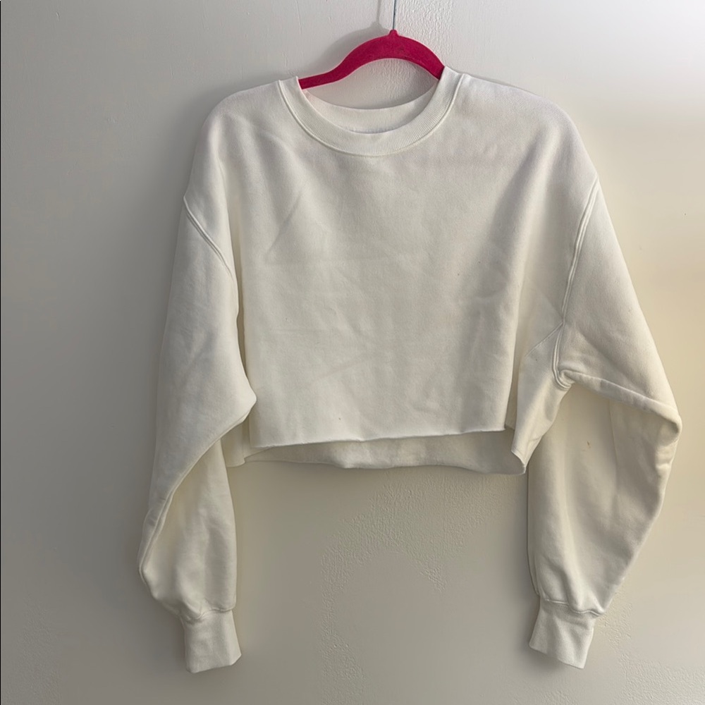 Aritzia Cream Oversized Boxy Sweatshirt